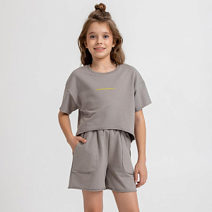 Костюм с шортами MIZA, серый